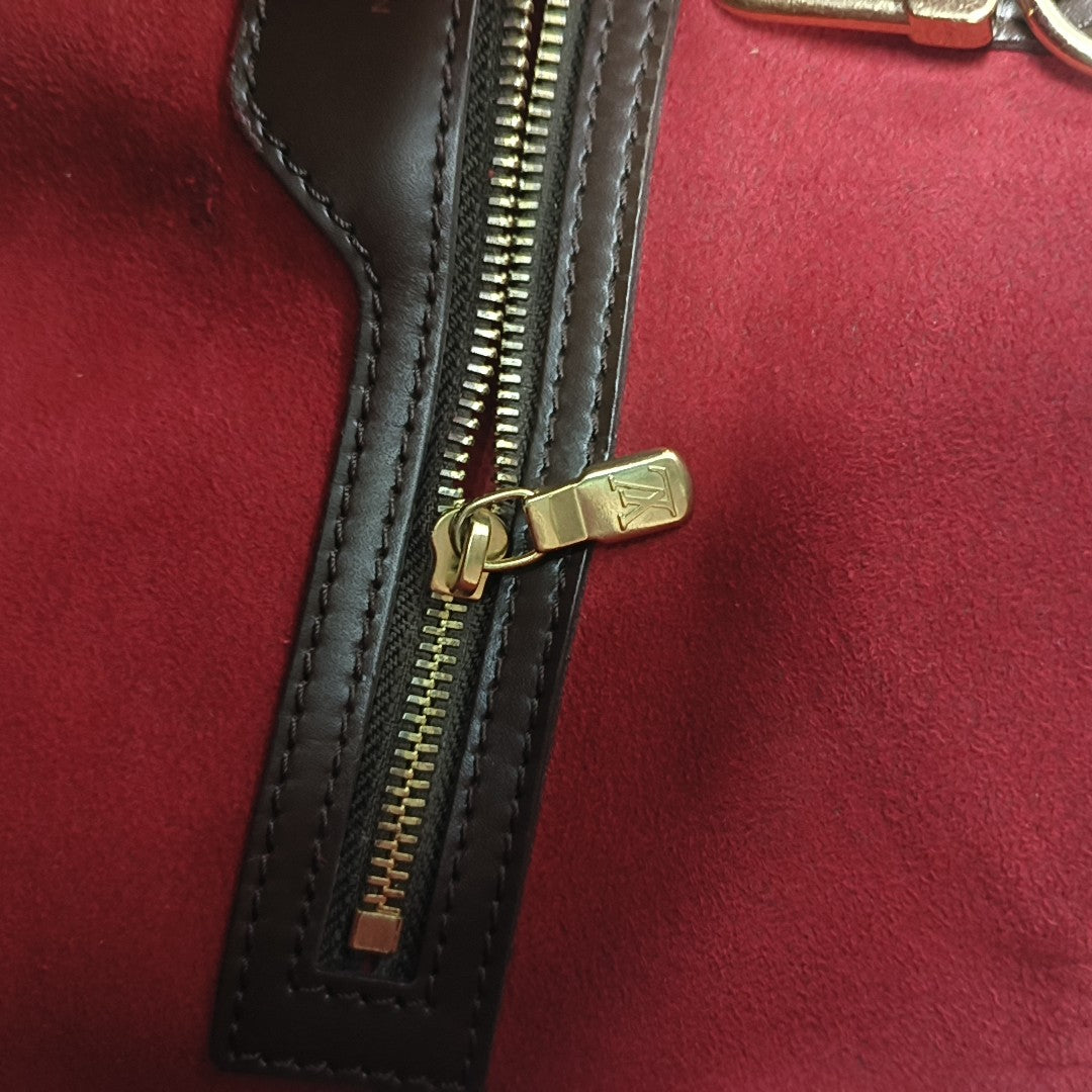 HAMPSTEAD MM Damier Ebene Coated Canvas Brown