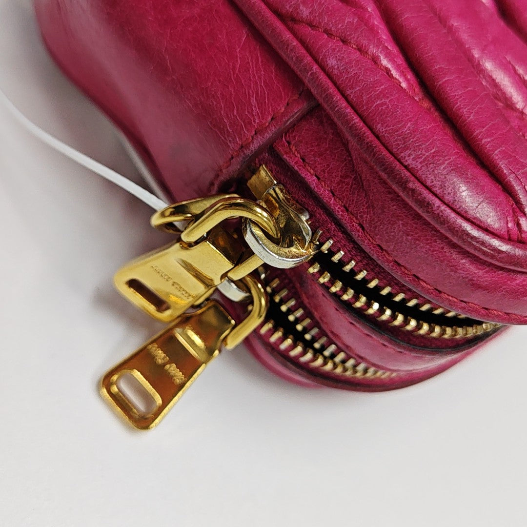 Quilted Lambskin Shoulder Bag Red