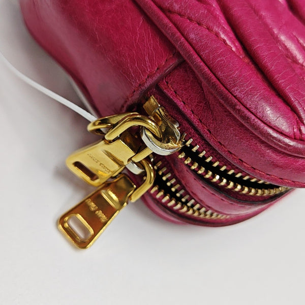 Quilted Lambskin Shoulder Bag Red