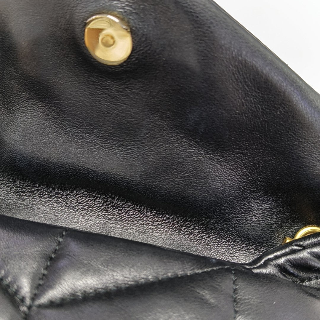 PUFFER TOY Mini Chevron Lambskin Black