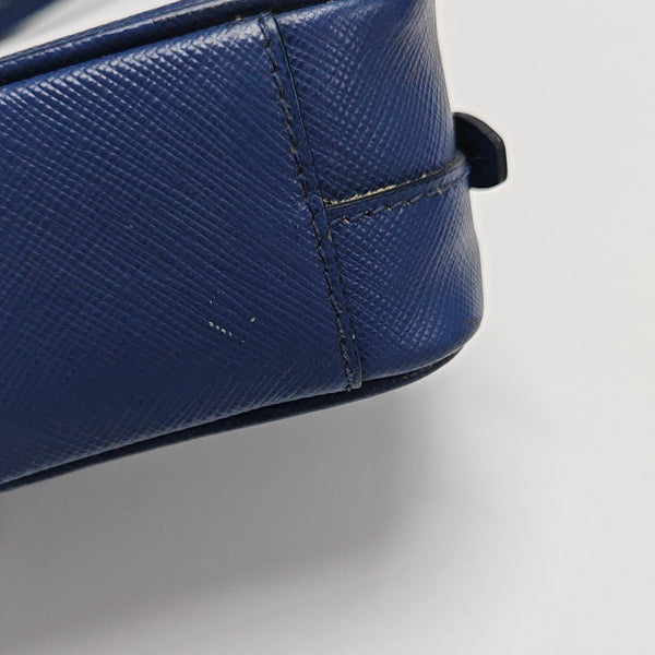Saffiano Calfskin Shoulder Bag Blue
