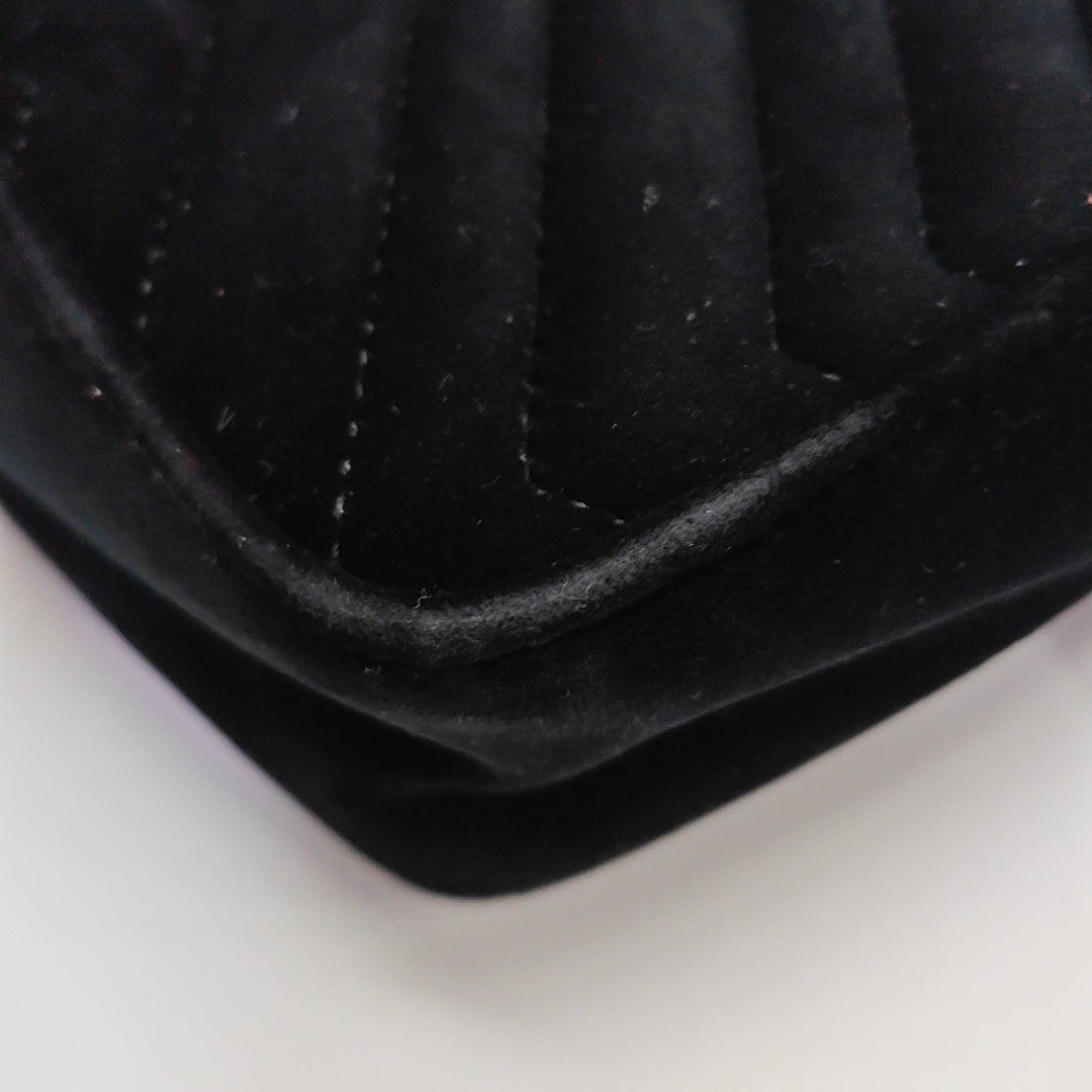 GG Marmont Medium Quilted Velvet Black
