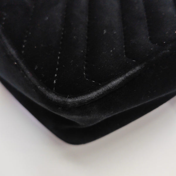 GG Marmont Medium Quilted Velvet Black