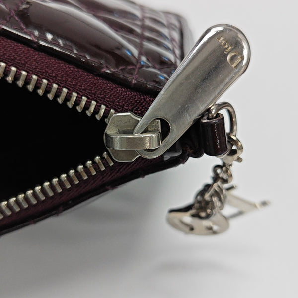 Lady Dior Medium Cannage Patent Leather Red