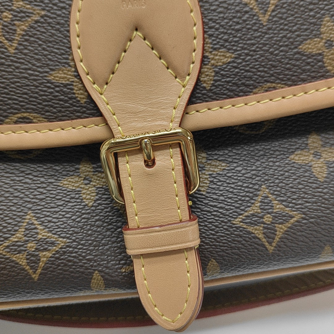 DIANE Monogram Coated Canvas Brown