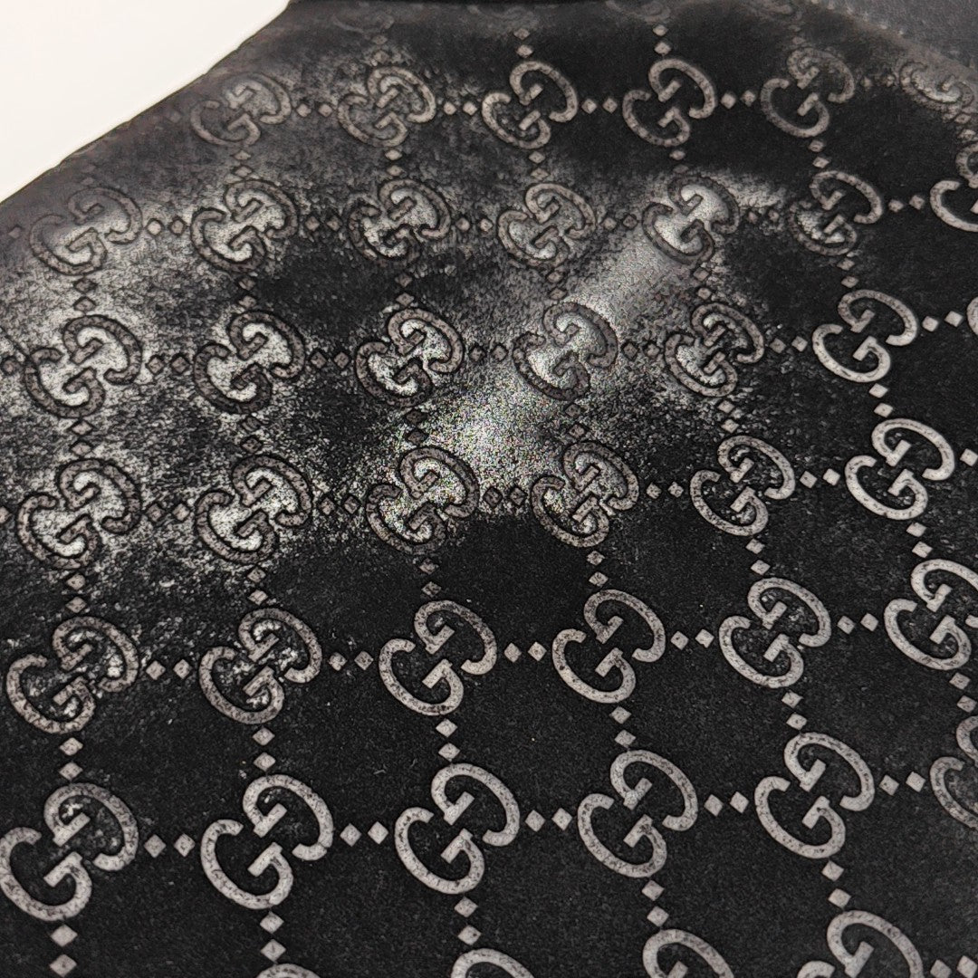 Monogram Suede Shoulder Bag Black