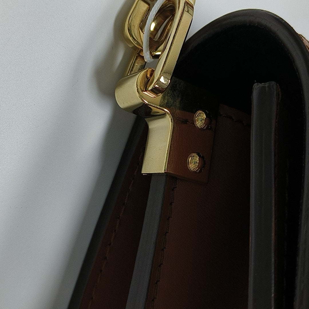 DAUPHINE MM Monogram Coated Canvas Brown