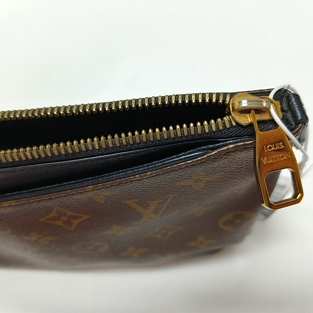 Authenticated pre-owned  PALLAS Monogram Coated Canvas Brown - Clutch at Looply