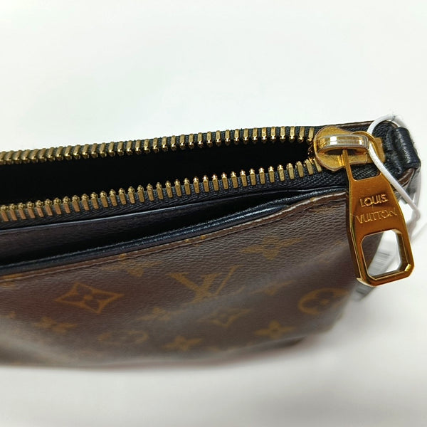 Authenticated pre-owned  PALLAS Monogram Coated Canvas Brown - Clutch at Looply