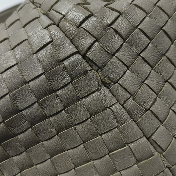 Lambskin Top Handle Bag Gray