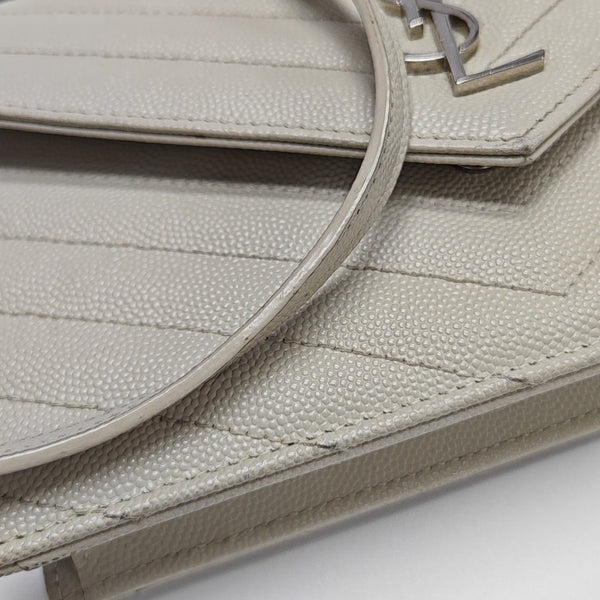 MONOGRAM WOC Chevron Calfskin White