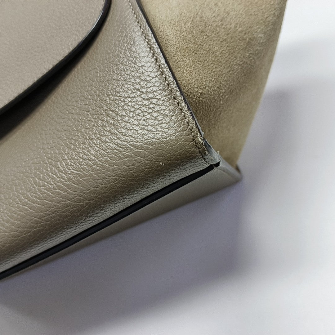 TRAPEZE Small Calfskin Gray