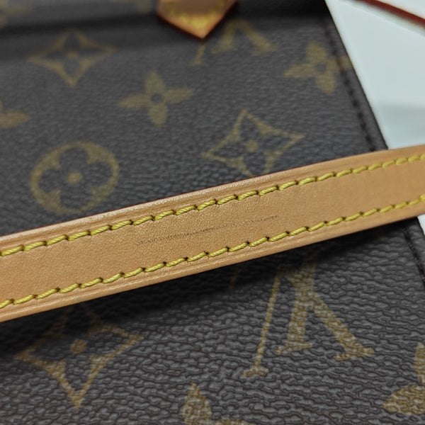 SAC PLAT Mini Monogram Coated Canvas Brown