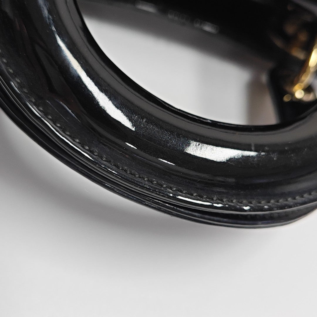 Lady Dior Mini Cannage Patent Leather Black
