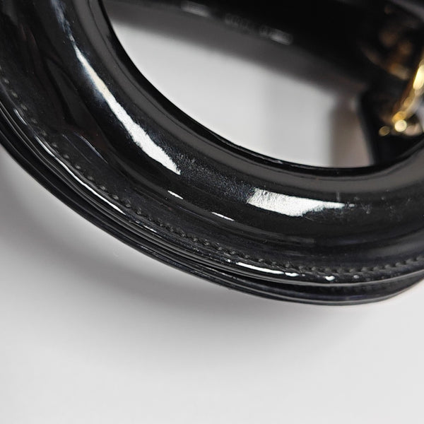 Lady Dior Mini Cannage Patent Leather Black