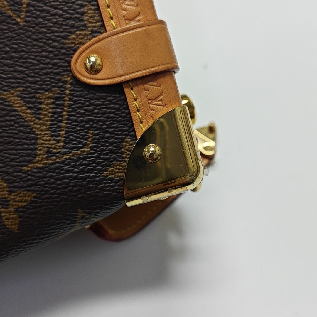 SIDE TRUNK MM Monogram Coated Canvas Brown