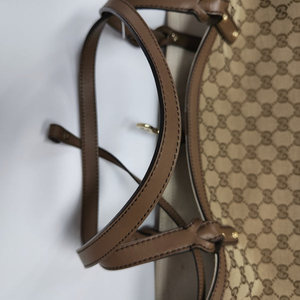 Monogram Canvas Tote Bag Brown
