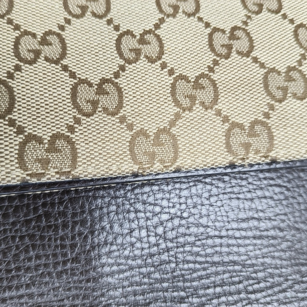 Monogram Canvas Shoulder Bag Brown