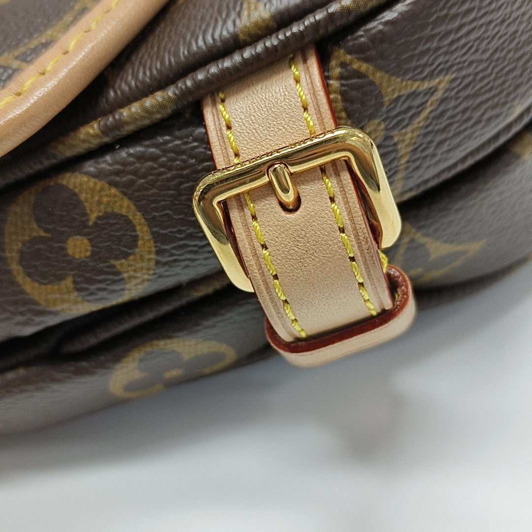 SAUMUR BB Monogram Coated Canvas Brown