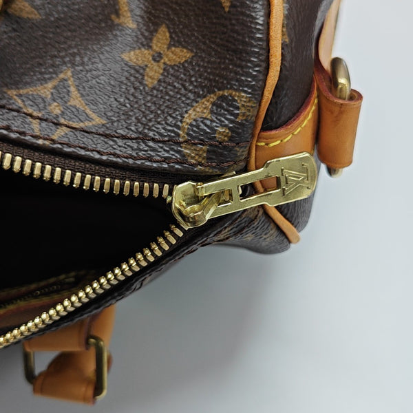 SPEEDY 25 Monogram Coated Canvas Brown