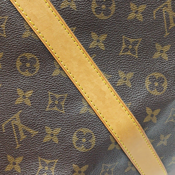 KEEPALL 60 Monogram Coated Canvas Brown