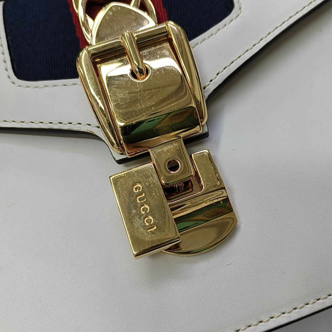 Sylvie Mini Calfskin White