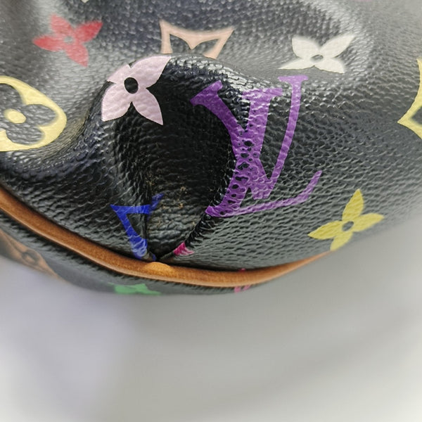 ANNIE Monogram Coated Canvas Black