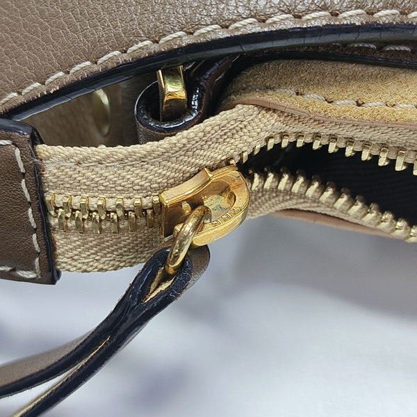 Suede Shoulder Bag Brown