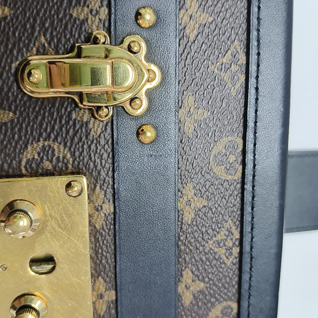 PETITE MALLE Monogram Coated Canvas Brown