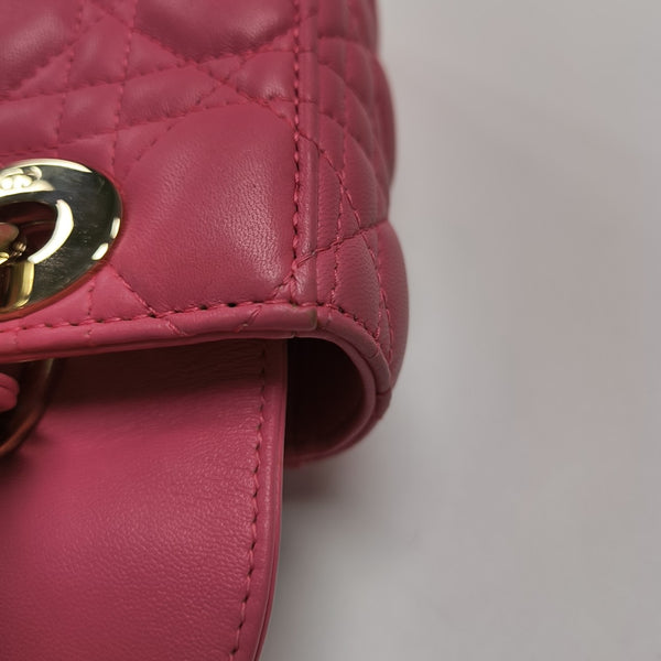 Lady Dior Small Cannage Lambskin Red