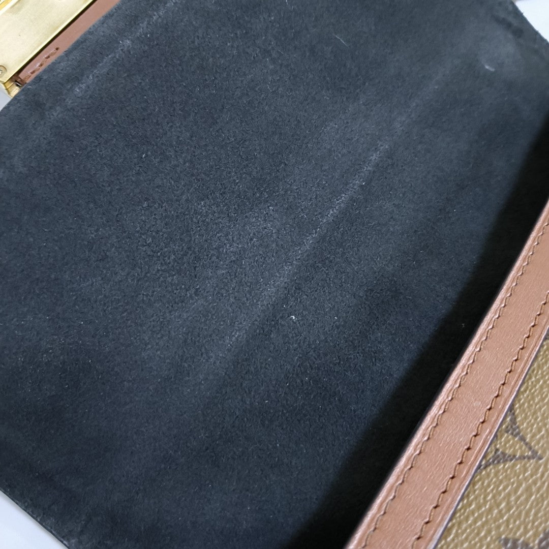 DAUPHINE MM Monogram Coated Canvas Brown