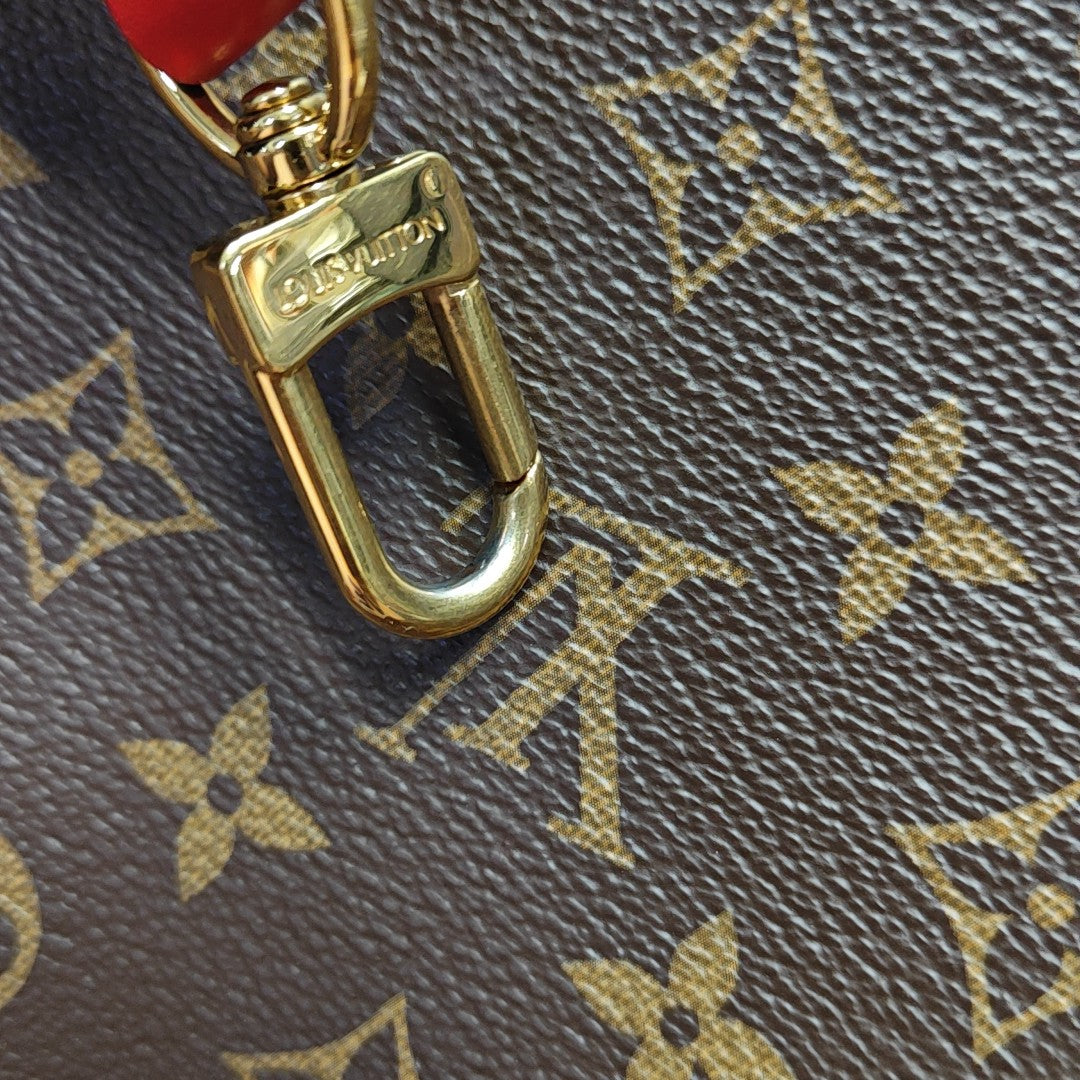 NÉONOÉ MM Monogram Coated Canvas Brown