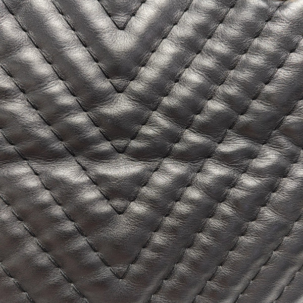 Chevron Calfskin Black