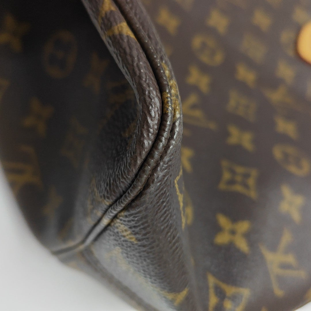 NEVERFULL MM Monogram Coated Canvas Brown