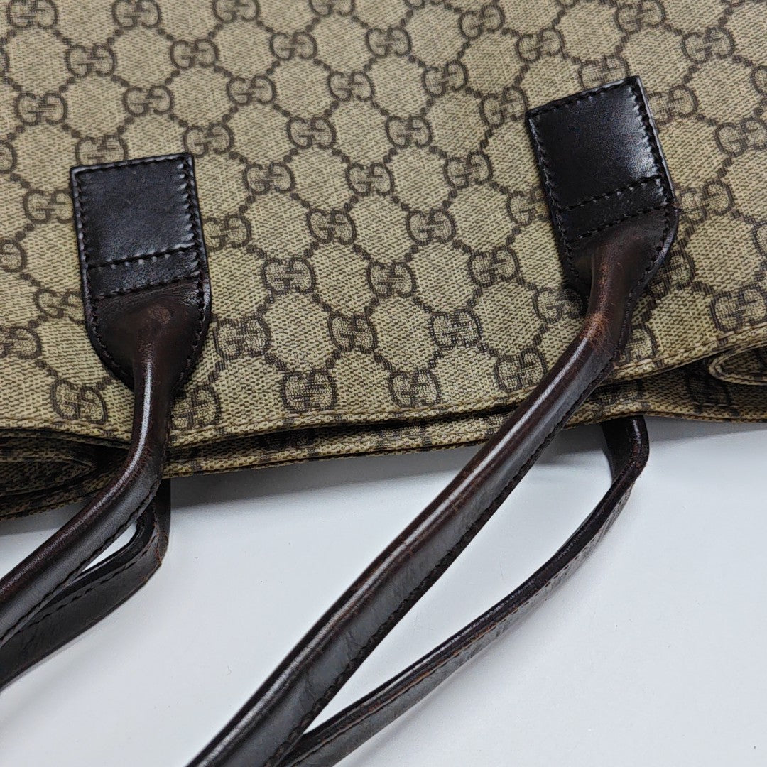 Monogram Coated Canvas Tote Bag Black