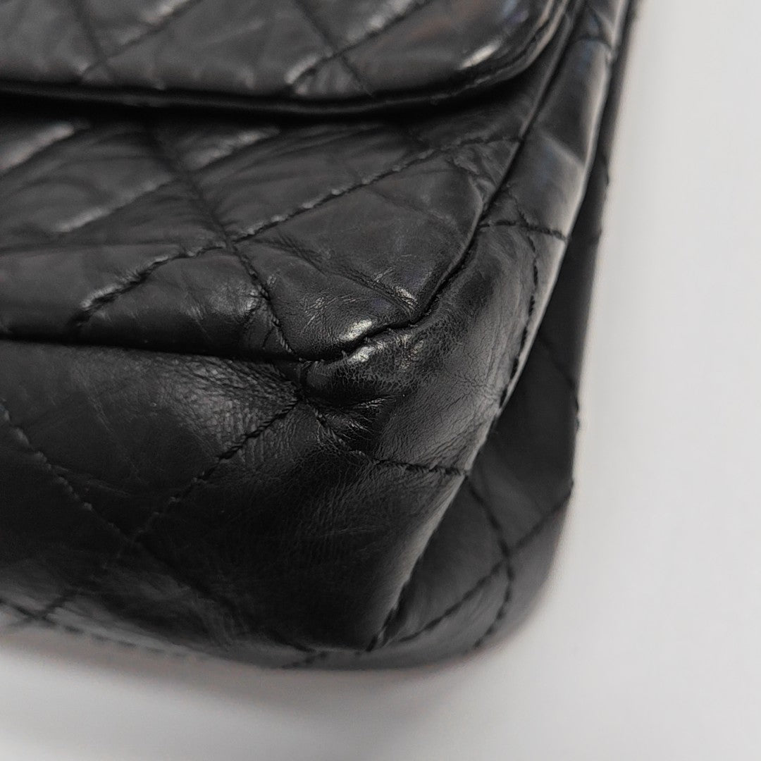 2.55 Maxi Quilted Calfskin Black