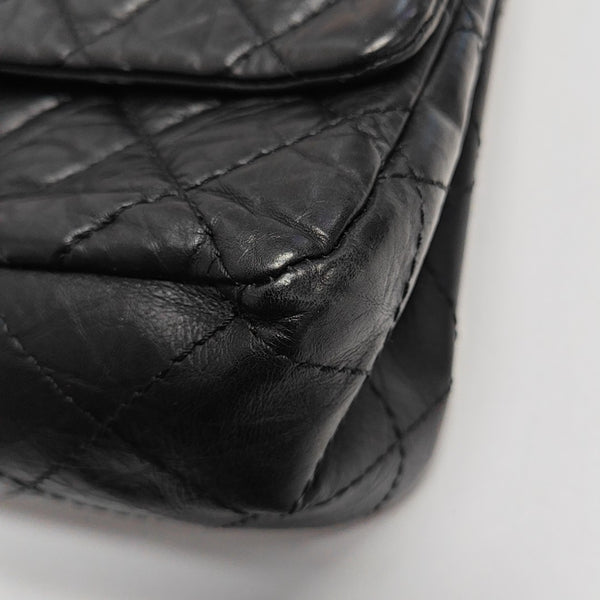 2.55 Maxi Quilted Calfskin Black