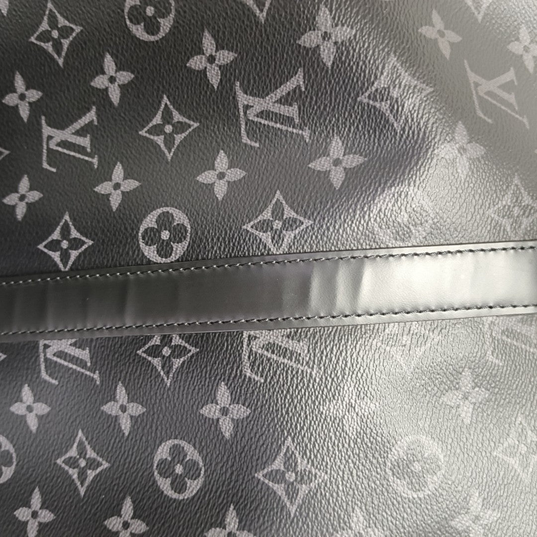 KEEPALL 45 Monogram Coated Canvas Black