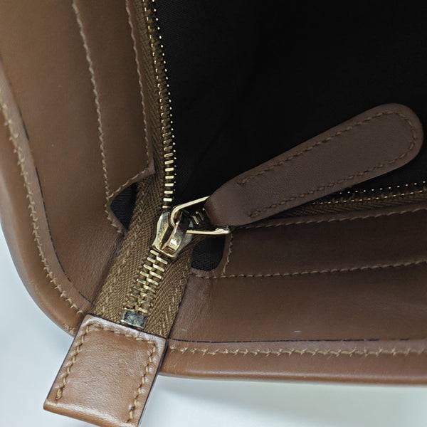 Monogram Canvas Shoulder Bag Brown
