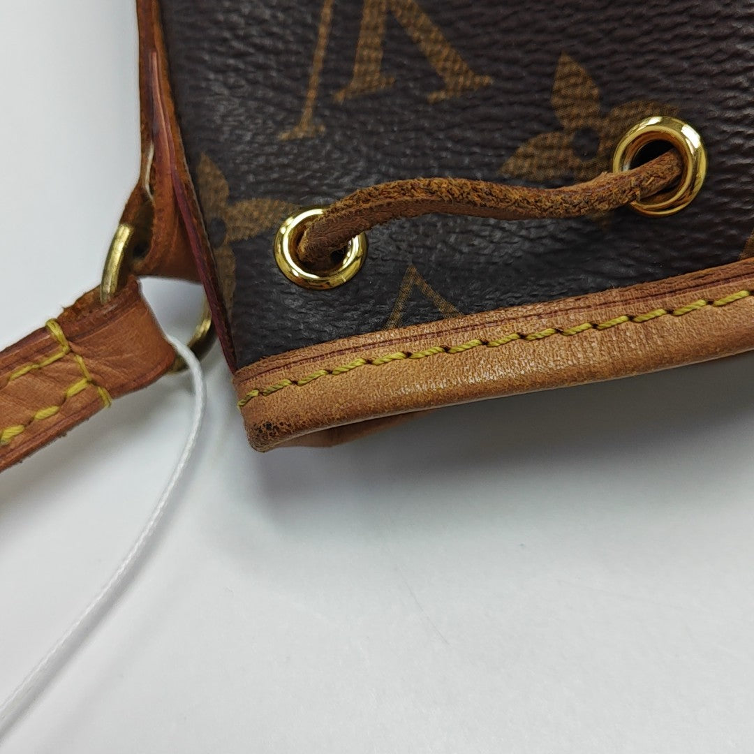 NÉONOÉ Nano Monogram Coated Canvas Brown