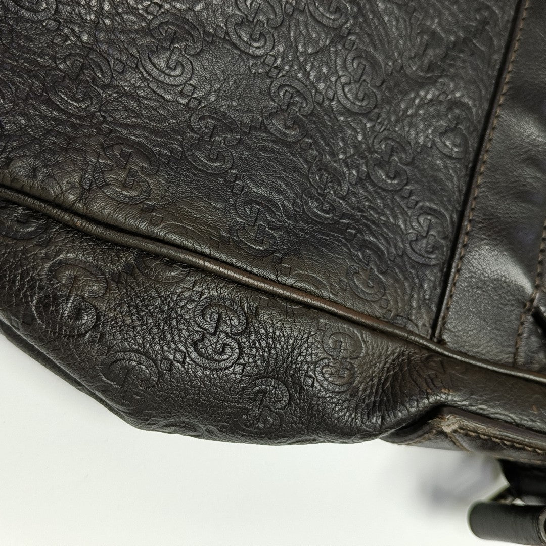 GG Imprime Monogram Calfskin Brown