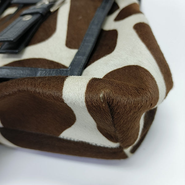 Horsehair Top Handle Bag Brown