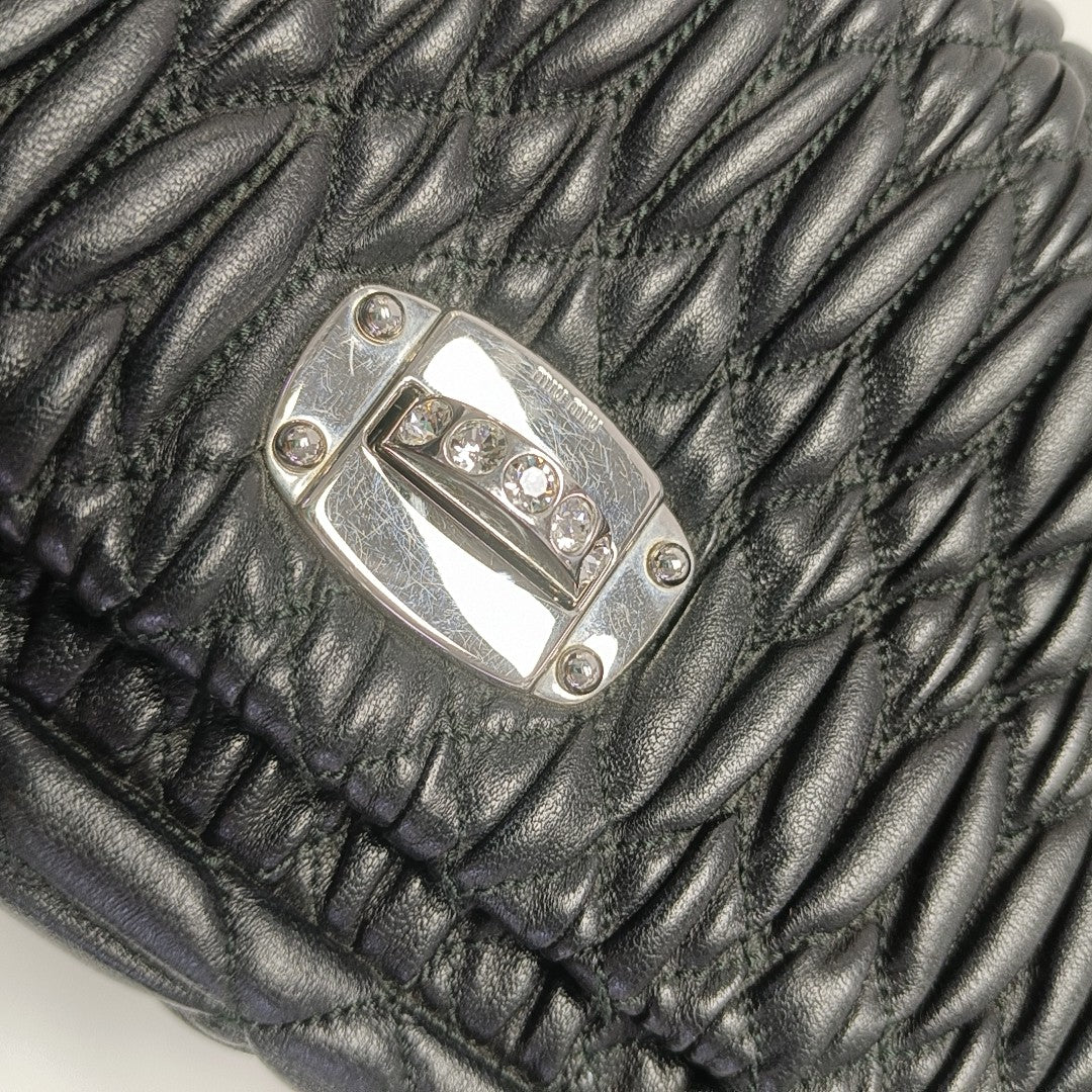 Crystal Quilted Lambskin Black