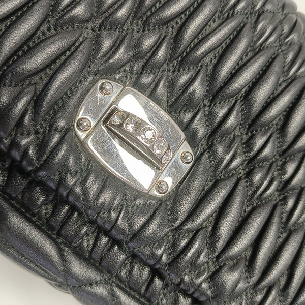 Crystal Quilted Lambskin Black