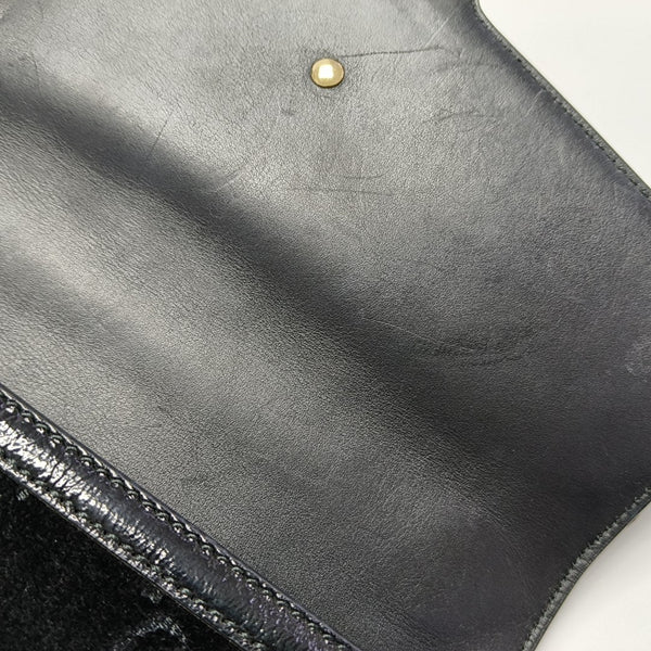 Sylvie Small Monogram Velvet Black