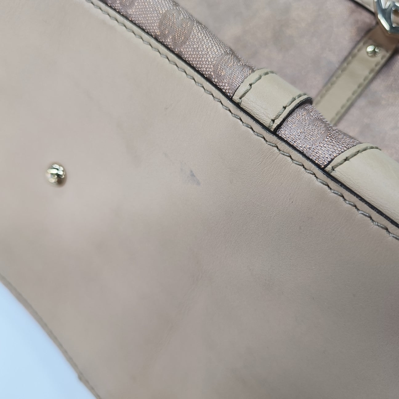 Monogram Canvas Tote Bag Large Pink