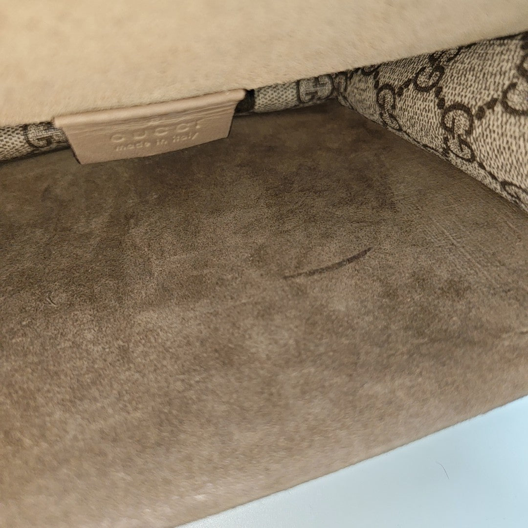 Dionysus Mini Monogram Coated Canvas Beige