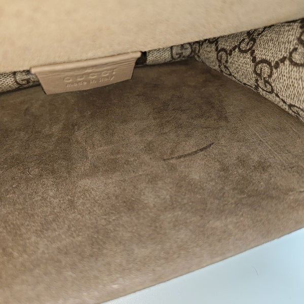 Dionysus Mini Monogram Coated Canvas Beige