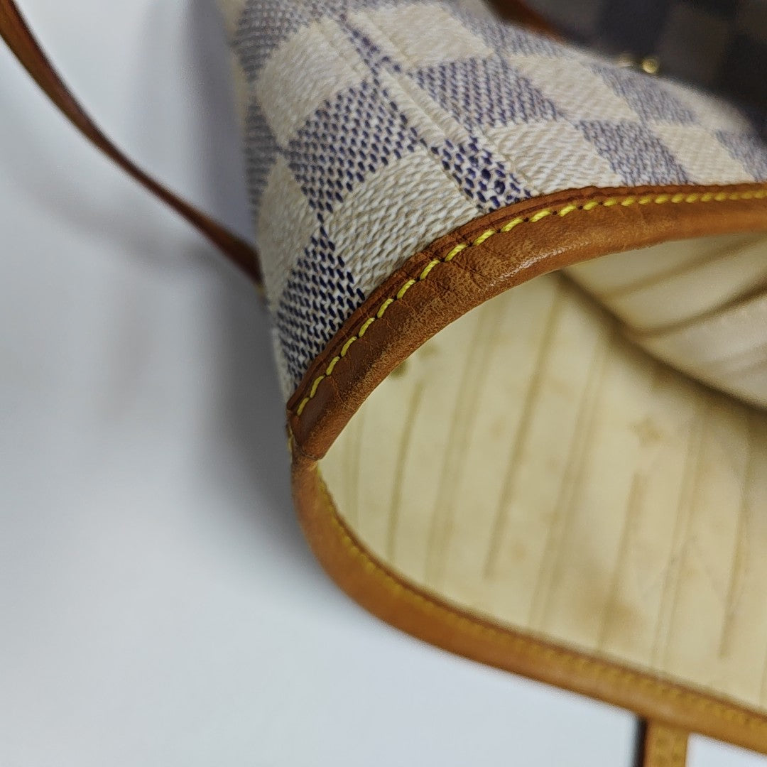NEVERFULL MM Damier Azur Coated Canvas Beige