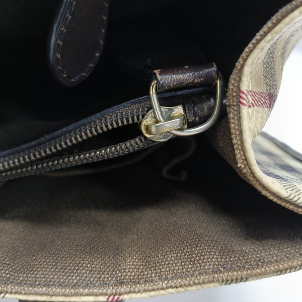 Coated Canvas Tote Bag Beige